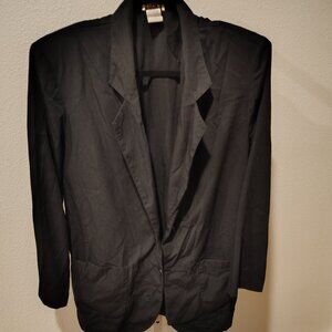 Bentley Women's Black Jacket Blazer Size Medium Polyester Rayon